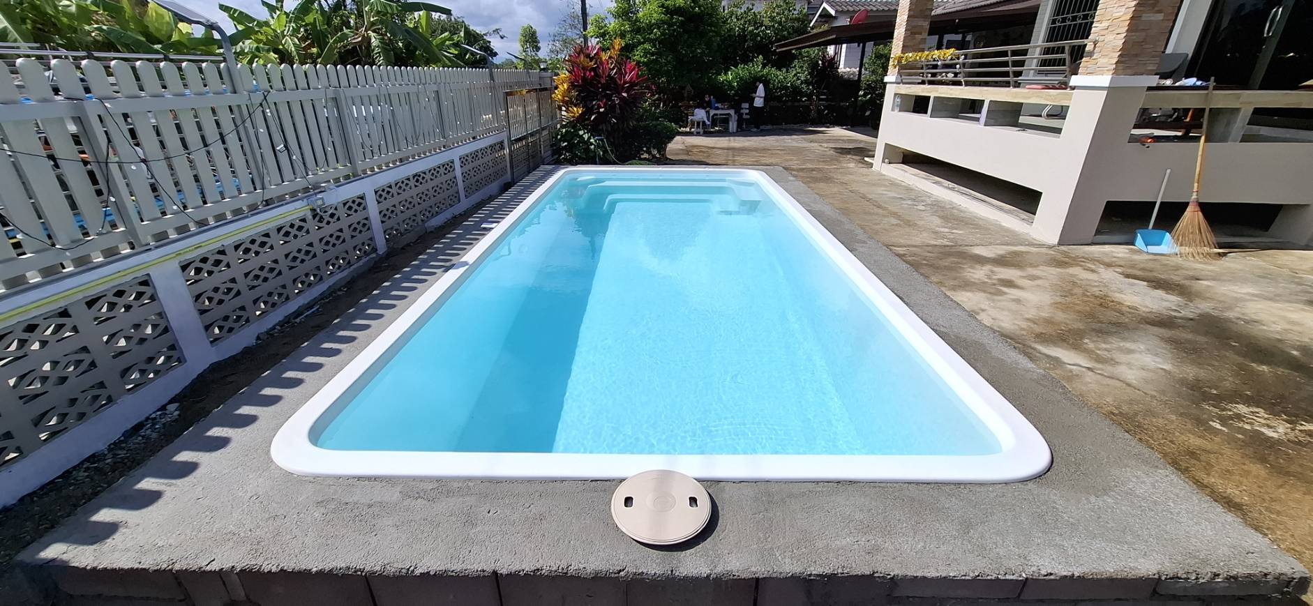 Completed Nova 7M fiberglass pool