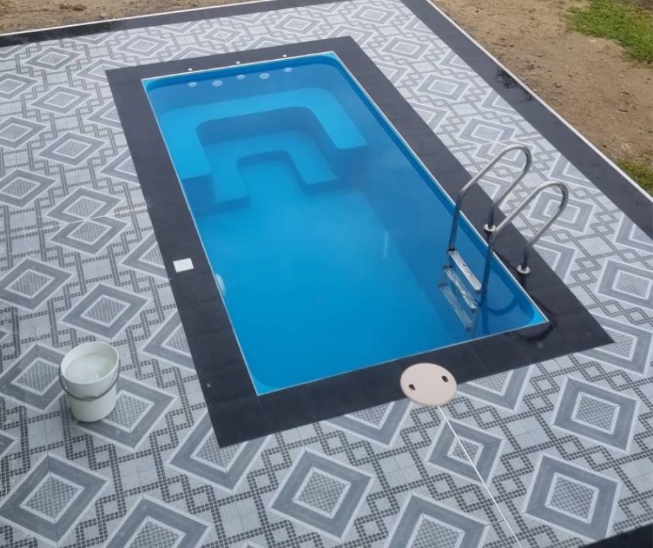 Completed Rebecca small fiberglass pool